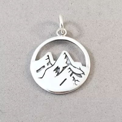 .925 Sterling Silver MOUNTAIN RANGE CHARM Volcano 925 NEW GA17 • $16