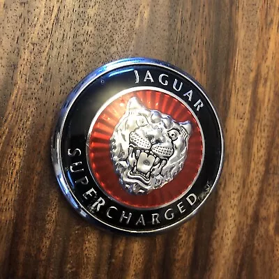 New GENUINE SUPERCHARGED JAGUAR XKR Bonnet Badge 1998 - Vintage • £69