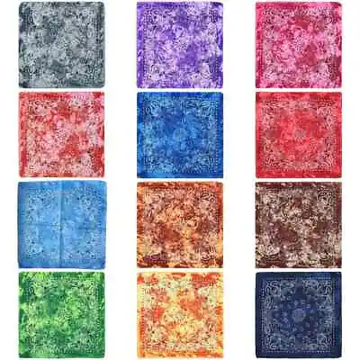 100% Cotton Large Paisley Bandana Head Scarf  Neck Tie Dye Wrist Wrap   DV 700 • £4.99