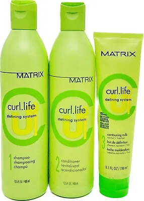 Matrix Curl.life Defining System Shampoo &Conditioner 13.5oz+Contouring Milk 5.1 • $92.90