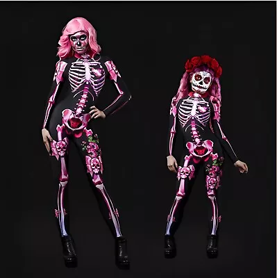 Unique Skeleton Bodysuit For Halloween Mardi Gras And Christmas Parties • £13.19