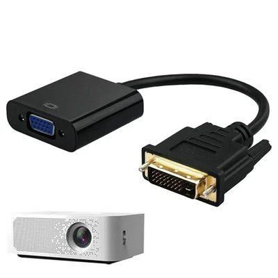 $15.09 • Buy DVI-D To VGA Adapter 1080p Video Converter 24+1 15Pin Converter For PC Monitor