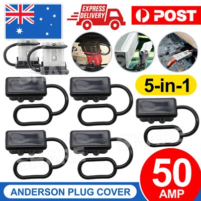 $5.75 • Buy For Anderson Plug Cover Style Connectors 50AMP Battery Caravn Black Dust Cap 5x
