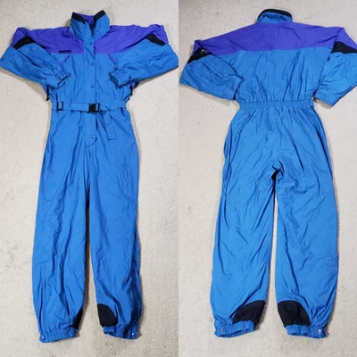 $104.88 • Buy Vintage Columbia Ski Suit Womens Large Turquoise Colorblock Snow Full Body Retro