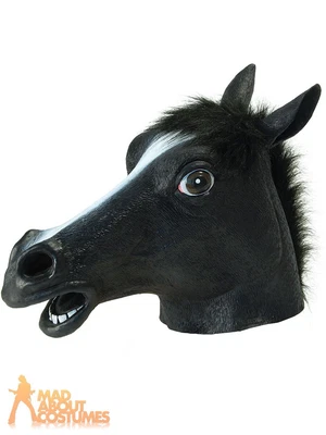 £20.99 • Buy Black Beauty Horse Overhead Mask Animal Grand National Fancy Dress Accessory