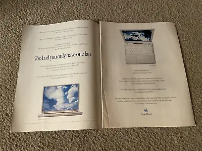 Vintage 2001 APPLE TITANIUM POWERBOOK G4 & IBOOK Poster Print Ad LAPTOP COMPUTER • $7.99