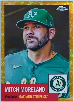 2022 Topps Chrome Platinum Gold Refractors #218 Mitch Moreland 01/50 Ebay 1/1 • $4.99