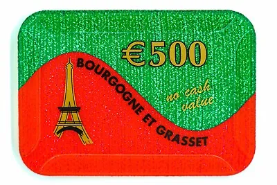 GPI B&G 82x57mm Green Red Sample Casino Plaque Bourgogne Grasset BG Jeton • $40