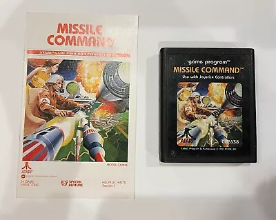 Atari 2600 Missile Command With Manual  • $7.99