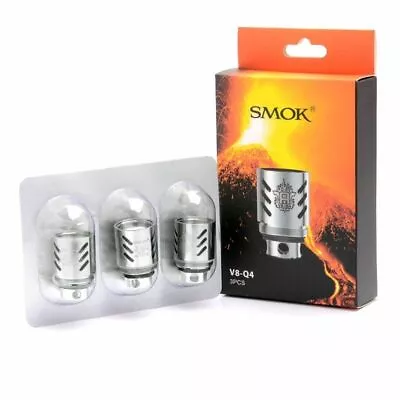 New E-Cig 100% Genuin SMOK TFV8 CLOUD BEAST COILS  V8-Q4 Authentic (3-Pack)0.15Ω • £9.99