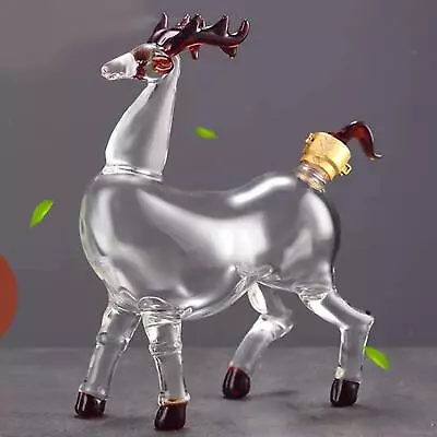 Animal Elk Wine Decanter Dispenser Restaurant Home Him Glass Liquor Decanter • $30.50