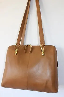 £26 • Buy Jane Shilton Tan Leather Shoulder Bag / Grab Bag