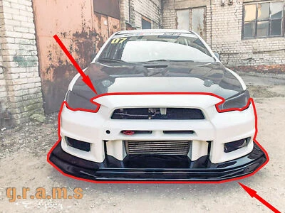 $635.23 • Buy Varis Style Front Bumper + Lip For Mitsubishi Lancer Evo X V8