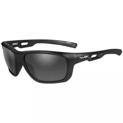 Wiley X WX Aspect Tactical Sports Sunglasses Smoke Grey Lens Matte Black Frame • £110