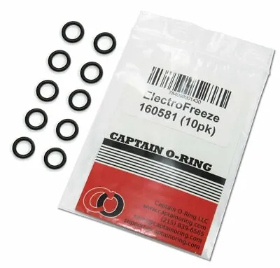 $11.59 • Buy Captain O-Ring - Replacement Electro Freeze 160581 O-Rings (10 Pack)