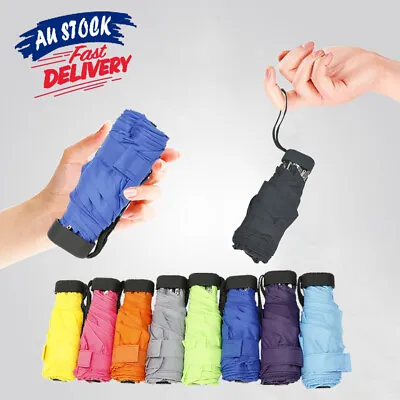 Mini Umbrella Travel Super Windproof Compact Folding Sun Anti-UV Rain With Box • $17.95