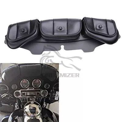 Motorcycle Saddlemen Deluxe 3-Pocket Windshield Bag Fit Harley Touring 1996-2013 • $45.08