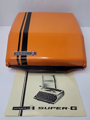 HTF Vtg Smith Corona SCM Super-G Portable Typewriter Karmann Ghia Design ORANGE! • $232.65