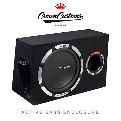 Vibe Slick 12 Inch Active Subwoofer Enclosure 1200 Watts Car Audio Bass New • £249.99