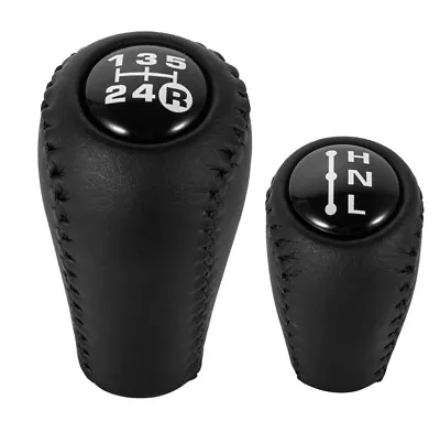 $34.95 • Buy Black Leather Manual Gear Knob Set Fit For 4Runner Hilux Land Cruiser Prado