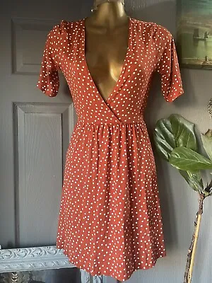 £4.50 • Buy Size 10 Sexy Fit Stretch Mini Polka Dot Vintage Style Tea Dress