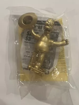 2007 Gold Golden Homer Simpson 4  Burger King Movie Action Figure Simpsons • $5.99