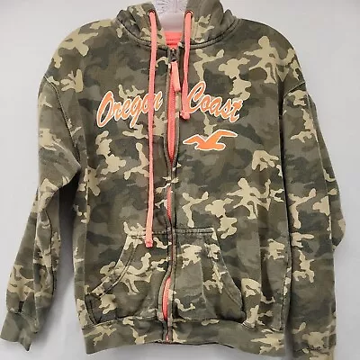 U.s. Vintage Oregon Coast Men's Sweatshirt Camouflage Orange Size Medium Zip Up • $22.89