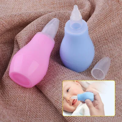 Infant Nasal Aspirator Vacuum Sucker Baby Newborn Nose Mucus Snot Cleaner Pump • £3.68
