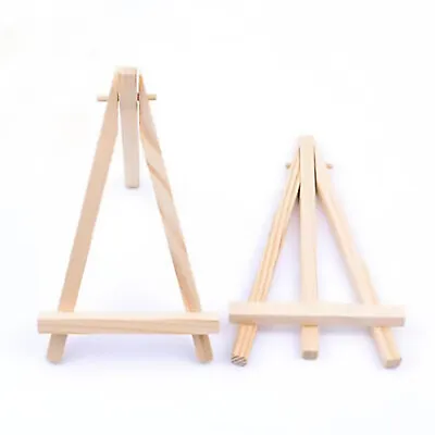 10Pcs Wooden Wedding Table Number Holders Mini Easels Table Decor Photo Holder • £10.79