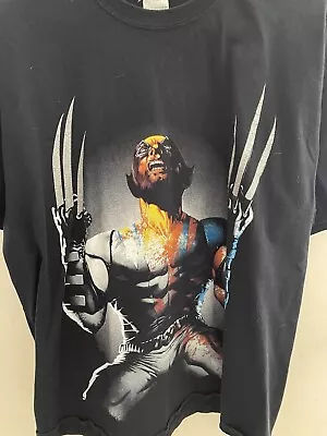 Vintage Marvel Mad Engine Wolverine T Shirt Black Claws Out Comic Size XL • $22