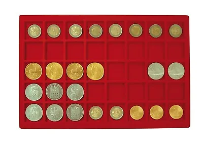 Lindner 2329-40 Coin Trays 40x 34mm Red For IN Coin Capsules & 10 • £6.08