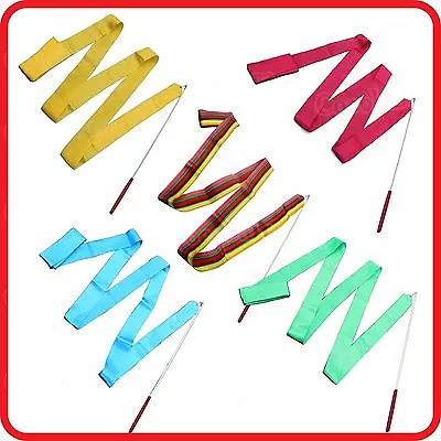 4m/6m Rhythmic Gymnastics Ribbon Gym Dancing Twirling Stick Streamer Stunt-sport • $6.47