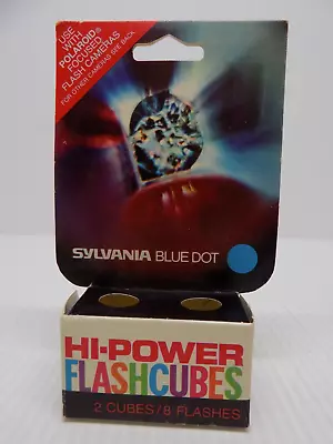 OLD Sylvania Blue Dot Flashcubes For Polaroid - One Box Of 2 Cubes/ 7Flashes • $4.99