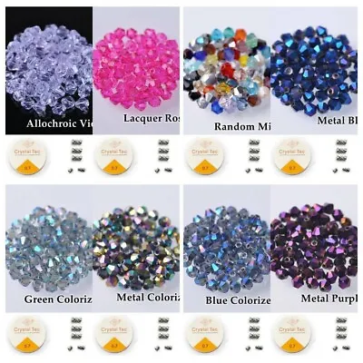 $5.24 • Buy #5301 Bicone Crystal Glass Loose Crafts Beads Jewelry Making 500/1000pcs 2/3/4mm