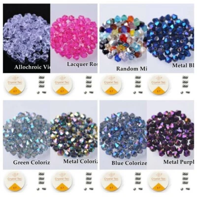 $5.24 • Buy #5301 Bicone Crystal Glass Loose Crafts Beads Jewelry Making 500/1000pcs 2/3/4mm