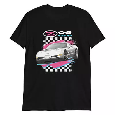 Corvette C5 Z06 Retro 80s Aesthetic Car Graphic Tee T-Shirt • $26.25