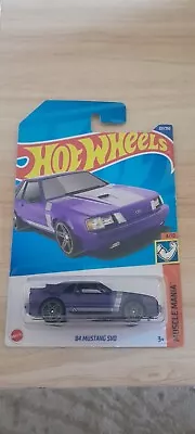 HOT WHEELS 2022 #221 - ‘84 Ford Mustang SVO (Purple #4 Muscle Mania - Long Card) • $4