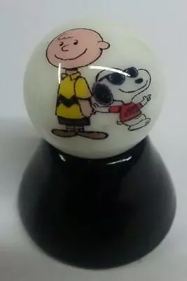 Nice Charlie Brown & Snoopy  Glass 1  Logo Marble With Stand #2 • $4