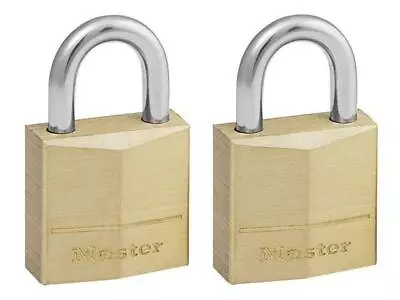 Master Lock Solid Brass 20Mm Padlock 3-Pin - Keyed Alike X 2 MLK120T • £9.49