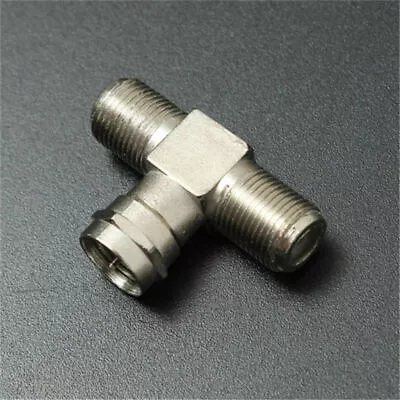 $3.03 • Buy Male To 2 Female 2-Way F-Type Cable RF Adapters Joiners Splitter Combiner TV
