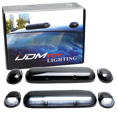 3pc Set Smoked Lens White LED Cab Roof Clearance Light Kit For Chevy GMC Trucks • $50.39