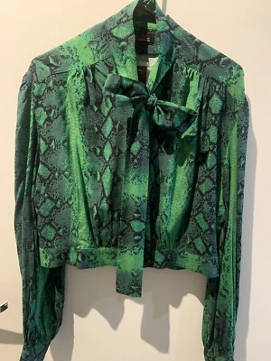 £87.23 • Buy Trashy Diva Green Snake Blouse 22 Xl XXL NWT