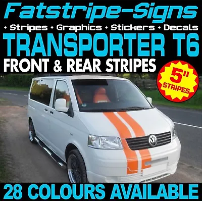 To Fit VW TRANSPORTER T6 STRIPES GRAPHICS STICKERS DECALS DAY VAN CAMPER SWB LWB • £32.99