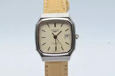 Longines Presence 24MM Quartz Steel Nice Condition Vintage Leather Band 5 L043 • £392.08