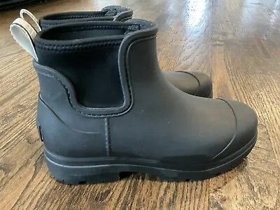 Ugg Droplet 1130831 Black Round Toe Waterproof Ankle Rain Boots  Women's Size 9 • $39.95