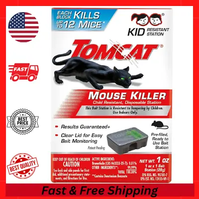 Tomcat Mouse Killer Rats Mice Rat Bait Station Rodent Poison Trap Fast Shipping • $4.84