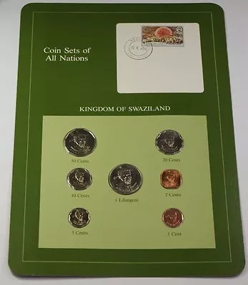 Coin Sets Of All Nations Swaziland In Sleeve With Specifications 1c NOT BU • $16.25