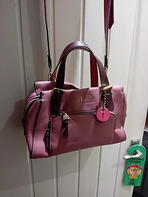 Jasper Conran Pink & Mauroon Mix Handbag Removable Shoulder Strap Double... • £16