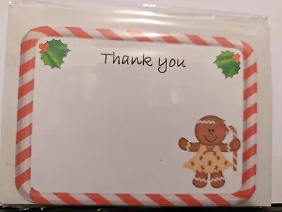 £0.99 • Buy Gingerbread Christmas Thank You Cards Pack Of 12 Children Christmas Gift GIRL