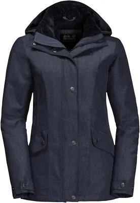 Jack Wolfskin Jacket Women's Park Avenue Weather Protection Parka Coat Size XL • £89.99